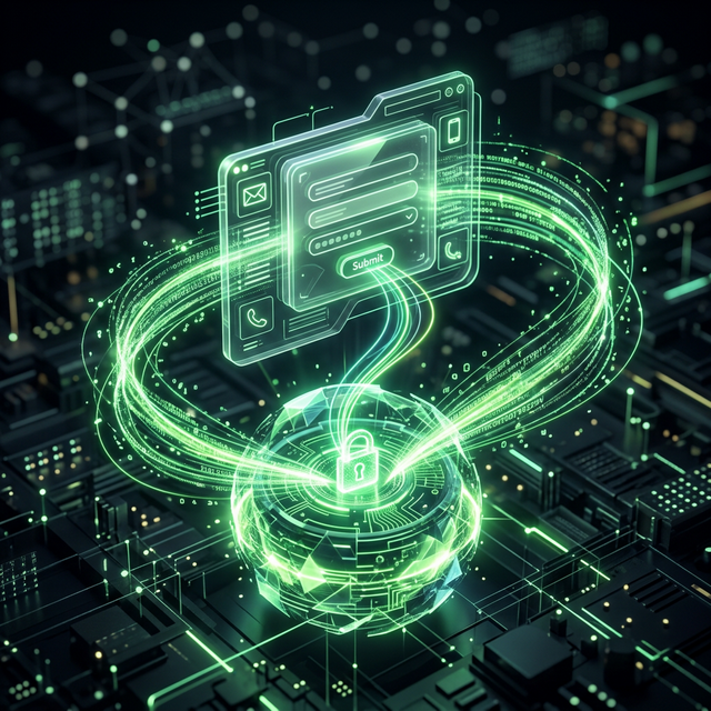 Elegant digital form securing email and phone number data streams