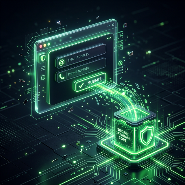 Lead capture form inside chat widget