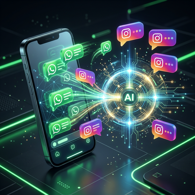 WhatsApp and Instagram support flow